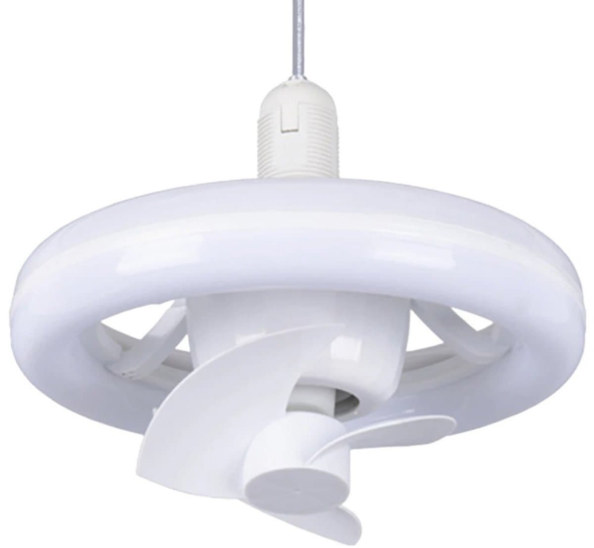Nivard Plafondventilator - Met Verlichting - Plafond Ventilator - Met Lamp - Plafonniere Met Ventilator - Met Licht - Wit — afbeelding 1
