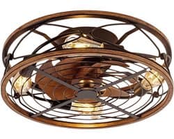 Bovista Plafondventilator - Met Verlichting - Plafond Ventilator - Met Lamp - Plafonniere Met Ventilator - Met Licht