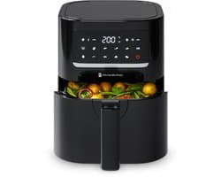 KitchenBrothers Mini Airfryer - 3,3 Liter - 1400W - PFAS-Vrij - 50ºC tot 200ºC - Kleine Heteluchtfriteuse voor 1, 2 en 3 Personen - 10 Kookprogramma's - Zwart