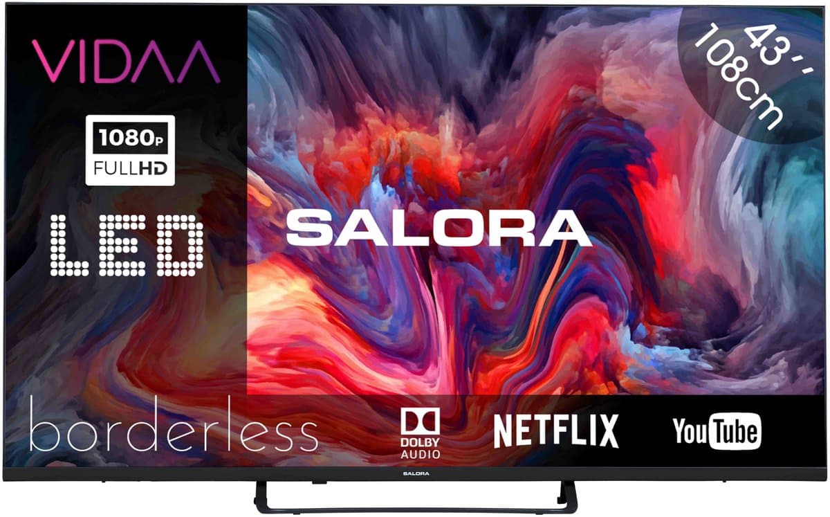 Salora FOD43FV - Smart tv 43 inch - Smart TV - Full HD - VIDAA - 43 inch smart tv - 2025 — afbeelding 1