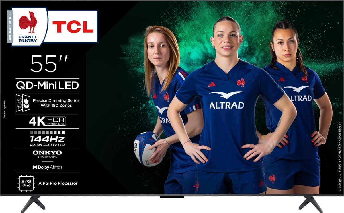 TCL 55C6K - Ultra HD 4K - Mini-led-tv - 55 inch - 2025 — afbeelding 1