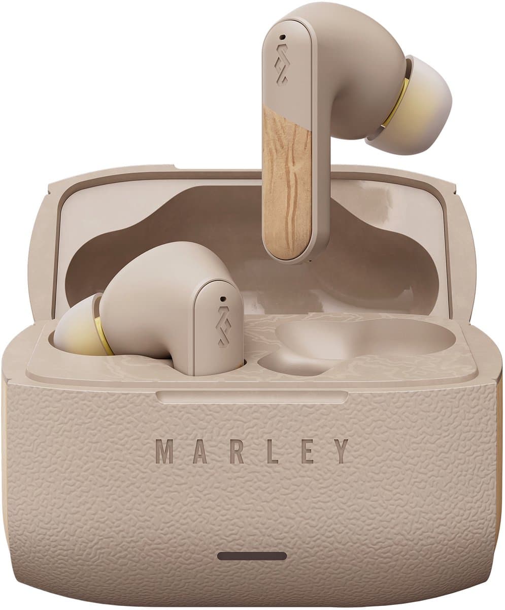 House of Marley Trenchtown ANC Draadloze Oordopjes - Oortjes Draadloos - Bluetooth - 24 uur Batterijduur - Hybrid Active Noise Cancelling - Eco Friendly Design - Cream — afbeelding 1
