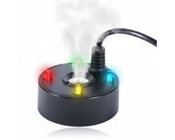 longziming Ultrasone Mistmaker – Mini Vernevelaar met 4 LED-Lampjes – Stil – Kleurveranderend – Voor Vijver, Aquarium, Halloween en Decoratie - tuinfonteinaccessoires