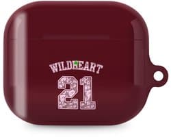 xoxo Wildhearts hoesje geschikt voor AirPods Pro - She's a Wildheart - Ook als telefoonhoesje verkrijgbaar - schokbestendige case - koptelefoonhoes - Beschermhoes met trendy opdruk - 21 - Burgundy / Bordeaux rood