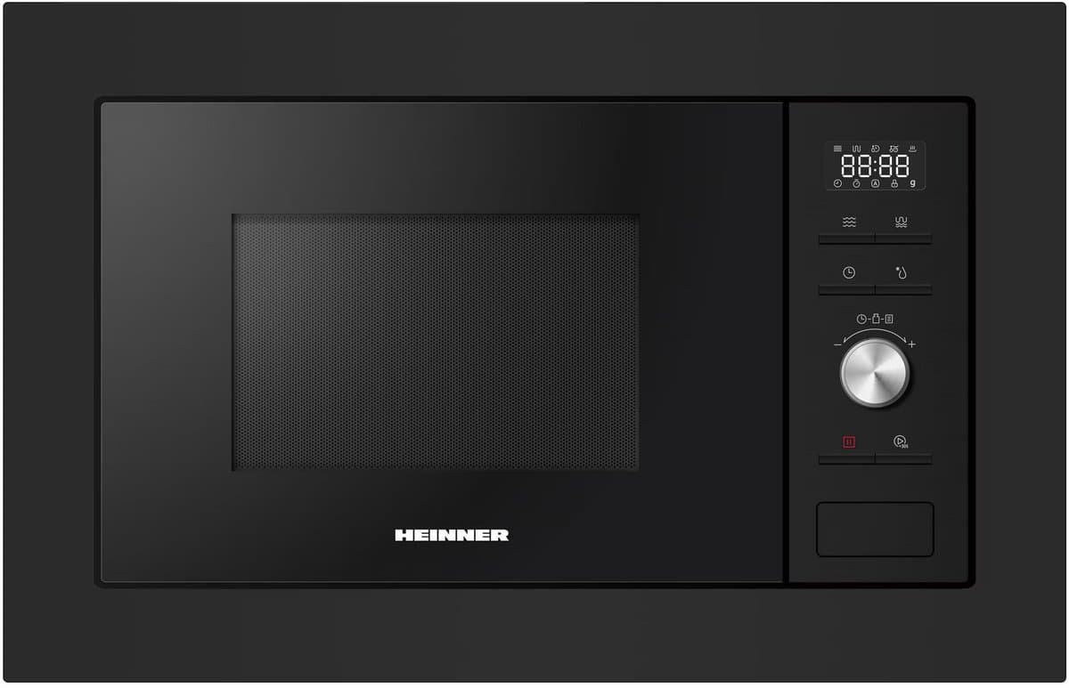Heinner Inbouw Magnetron – 28 L – 900 W – 1000 W Grill – 5 Vermogensniveaus – Ontdooifunctie – 21 Automatische Programma’s – Digitale Bediening – Zwart — afbeelding 1