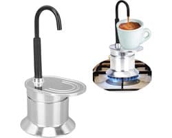 Mocha Pot - Single Spout - 50Ml/1 Cup - Portable Aluminum Espresso Percolator - Italian Coffee Maker Voor Stove Thuis Of Camping