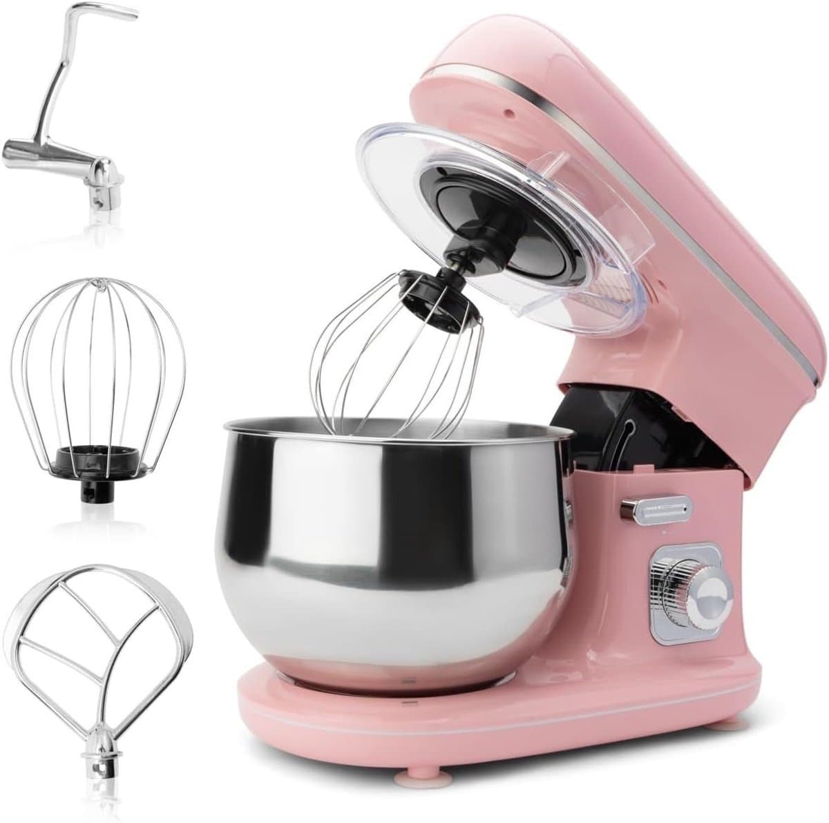 SNJY® Keukenrobot - Keukenmachine - Foodprocessor - Keukenmixer - 1100 W - 5L - Roze — afbeelding 1