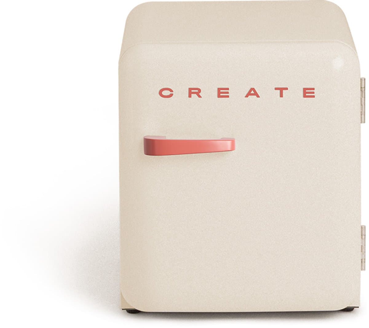 CREATE - Koelkast in retrostijl - Gebroken wit - Handvat Terracotta - FRIDGE RETRO 48L — afbeelding 1