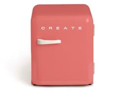 CREATE - Koelkast in retrostijl - Terracotta - Handvat Gebroken wit - FRIDGE RETRO 48L