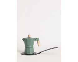 CREATE - Italiaanse koffiezetter - Sage - Met inductieadapter - 6 kopjes / 350ml - THERA MOKA RETRO