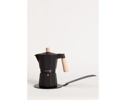 CREATE - Italiaanse koffiezetter - Zwart - Met inductieadapter - 9 kopjes / 450ml - THERA MOKA RETRO