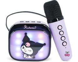 Kuromi - karaoke set voor kinderen - draadloze microfoon en speaker - met lichteffecten en stemeffecten