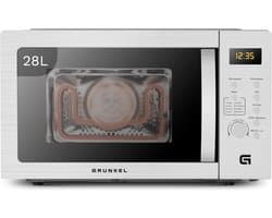 Magnetron met Grill en Airfryer Functie, 28 Liter, 5 Vermogensniveaus