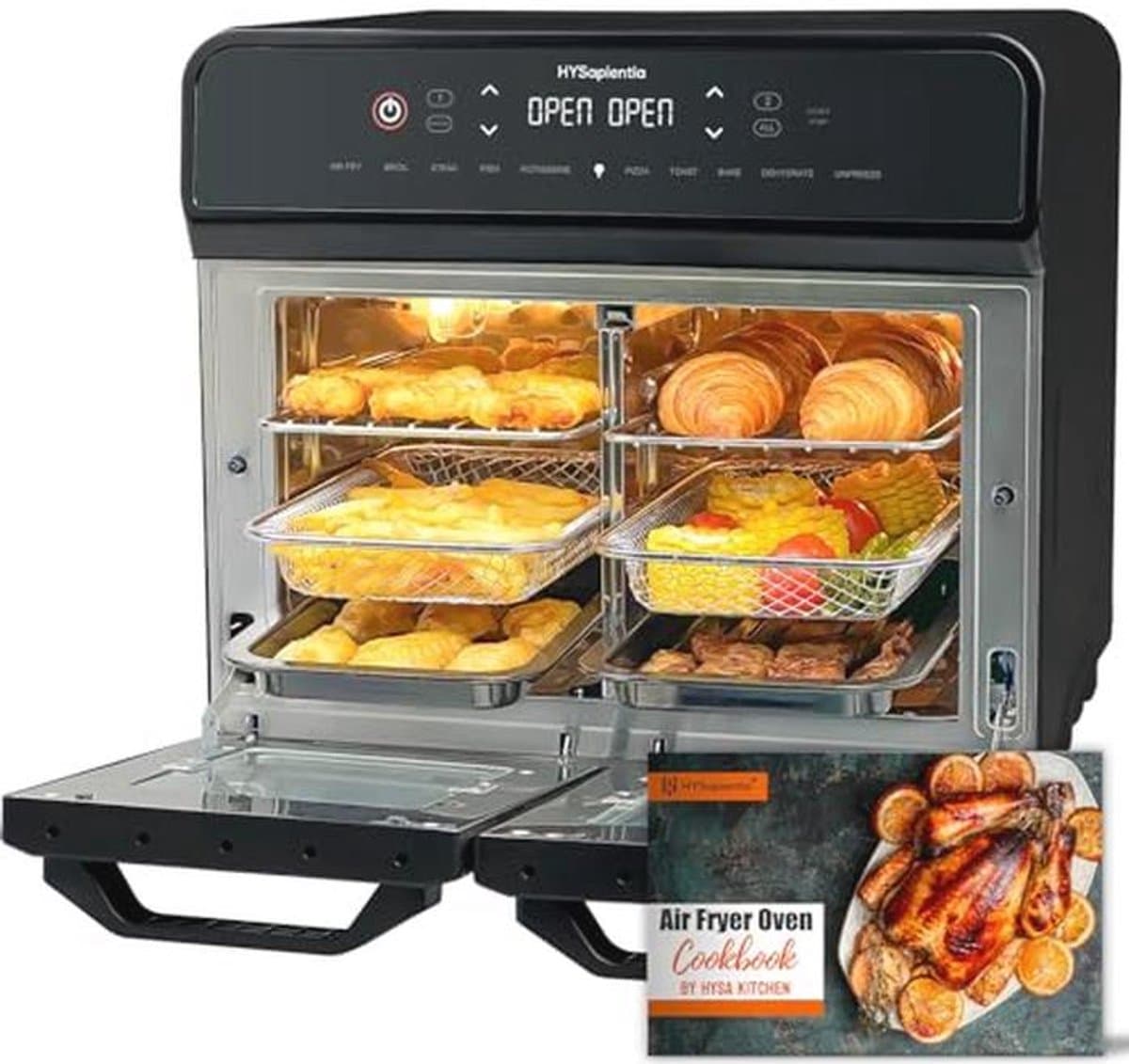 XXL Heteluchtfriteuse - 22L met 2 Kamers en Led-Touchscreen — afbeelding 1