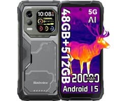 Blackview XPLORE 1 Pro - Robuuste Smartphone - 5G - 48GB RAM - 512GB ROM - 6.78 inch - Robuuste Telefoon - Nachtzicht - Android 15 - NFC - GPS - Zwart