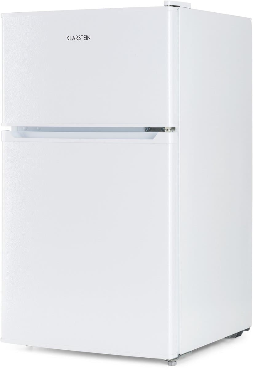 Klarstein Koelkast Big Daddy - met vriesvak, koel-vriescombinatie, stille koelkast, LED, 87 liter: 61 liter koelgedeelte en 26 liter vriesgedeelte, wit - Vrijstaand - Compact - Mini Fridge - Compact Koelkast - Kleine Koelkast — afbeelding 1