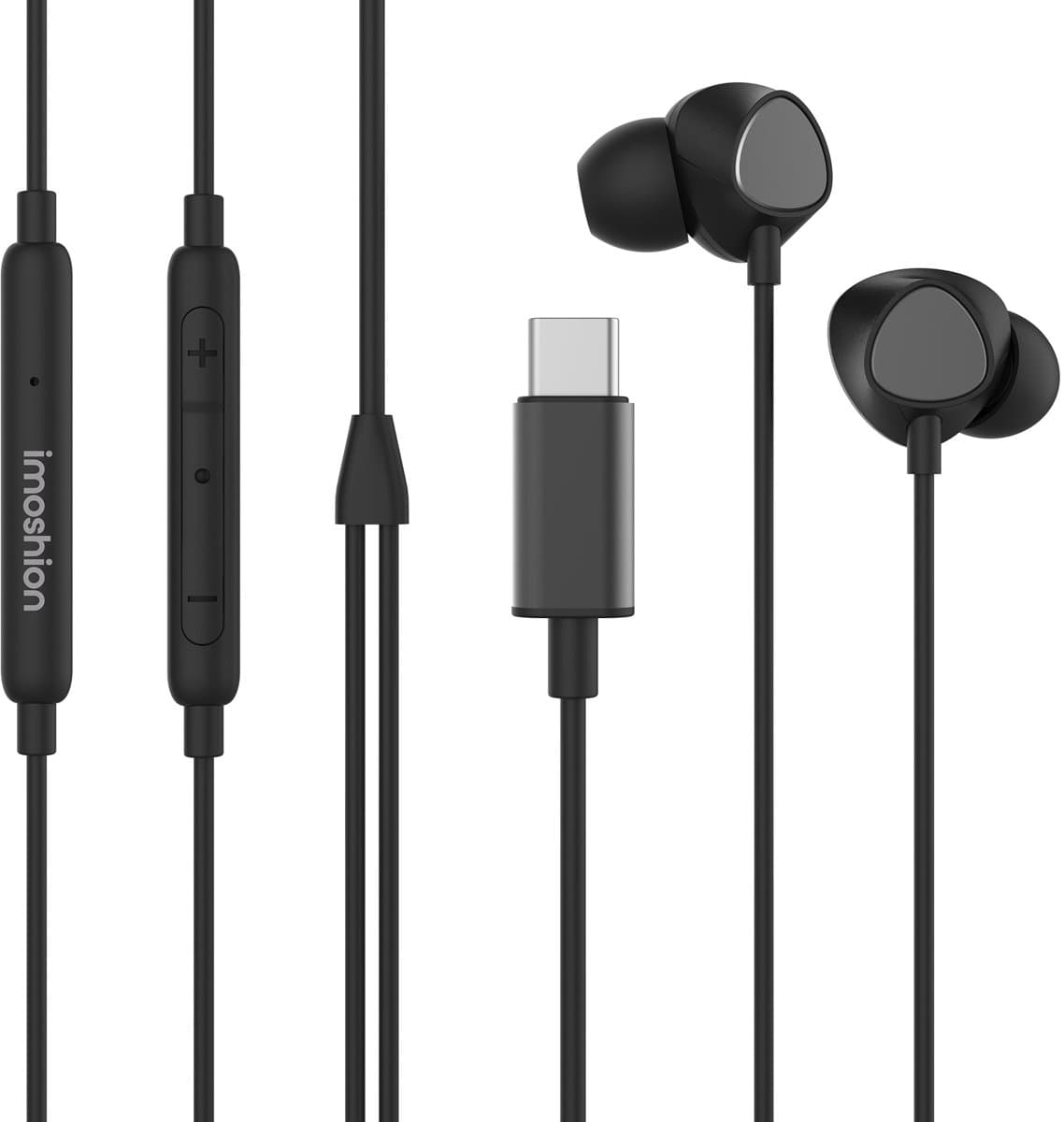 imoshion Bedrade Oordopjes met USB-C Aansluiting - In-Ear Oortjes met Draad - Zwart — afbeelding 1