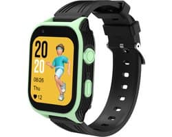 DrPhone KidsTimeX14 – 4G Kinder Smartwatch met GPS - WhatsApp – Videobellen – Bluetooth – Hotspot – SOS – Nederlandse Mobiele App - Camera & 1.83” HD Touchscreen – Simkaart Slot - IP67 Waterdicht - Groen/Zwart