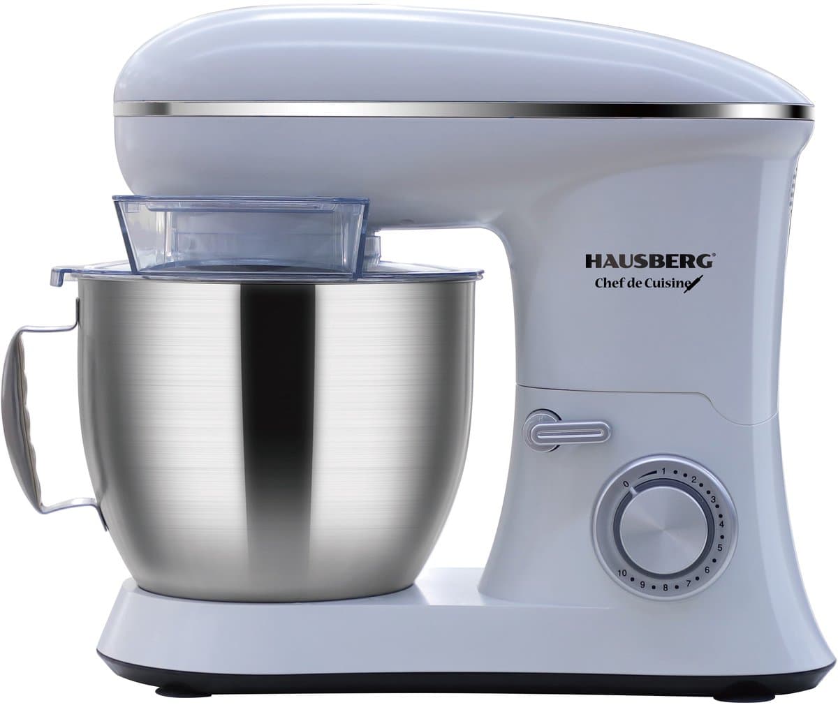 Hausberg HB-7622AB Multifunctionele Keukenmachine 1700 W | 6,5 L RVS Mengkom | 10 Snelheden – Wit — afbeelding 1