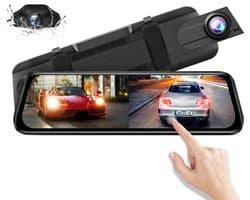 AZDome AR09 QuadHD 2CH Full Mirror Wifi Touch dashcam voor auto