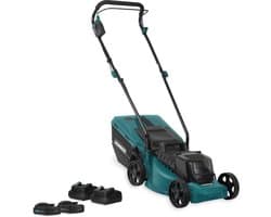 VONROC Accu Grasmaaier – 40V – 33 cm maaibreedte – Brushless motor - Vijf instelbare maai-hoogtes: 30/40/50/60/70 mm - Incl. 30L Opvangbak - Incl. 2x 2.0Ah Accu en 2x Snellader