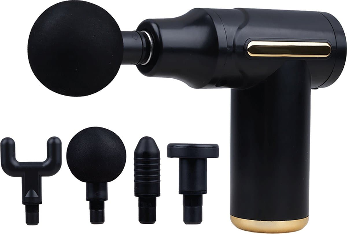 Zoem - Massage gun - Massage Apparaat - Massage pistool - incl. 4 opzetstukken - Draadloos -Variabele snelheid - 6 standen - Zeer solide kwaliteit - Vaderdag - Cadeau — afbeelding 1