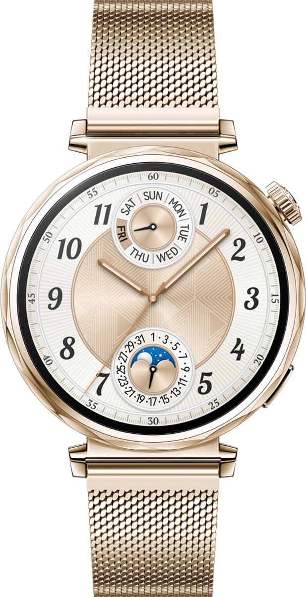 HUAWEI WATCH GT5 41mm Milanees Goudkleurig Horlogeband - Verbeterd 24/7 gezondheidsbeheer - Tot 2 weken batterijduur - Compatibel met iOS & Android — afbeelding 1