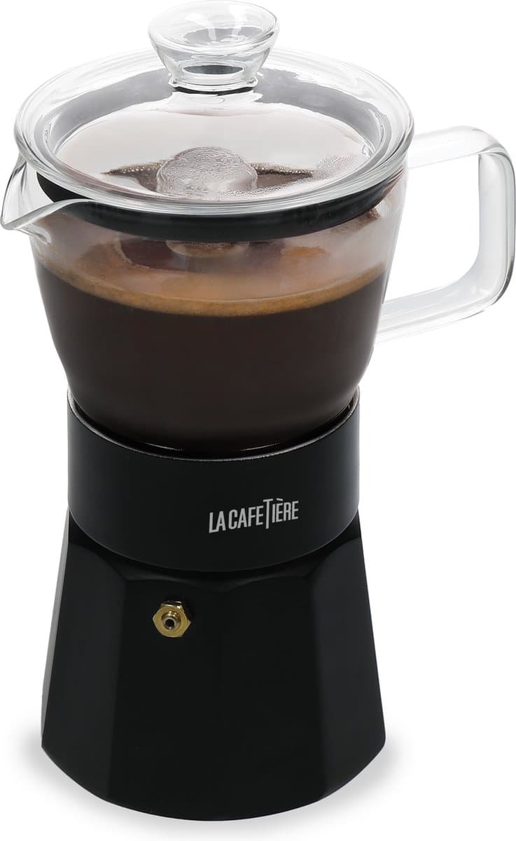 Espresso Maker, 6 Cups, 0.29 L, RVS, Glas, Zwart - La Cafetière | Verona — afbeelding 1