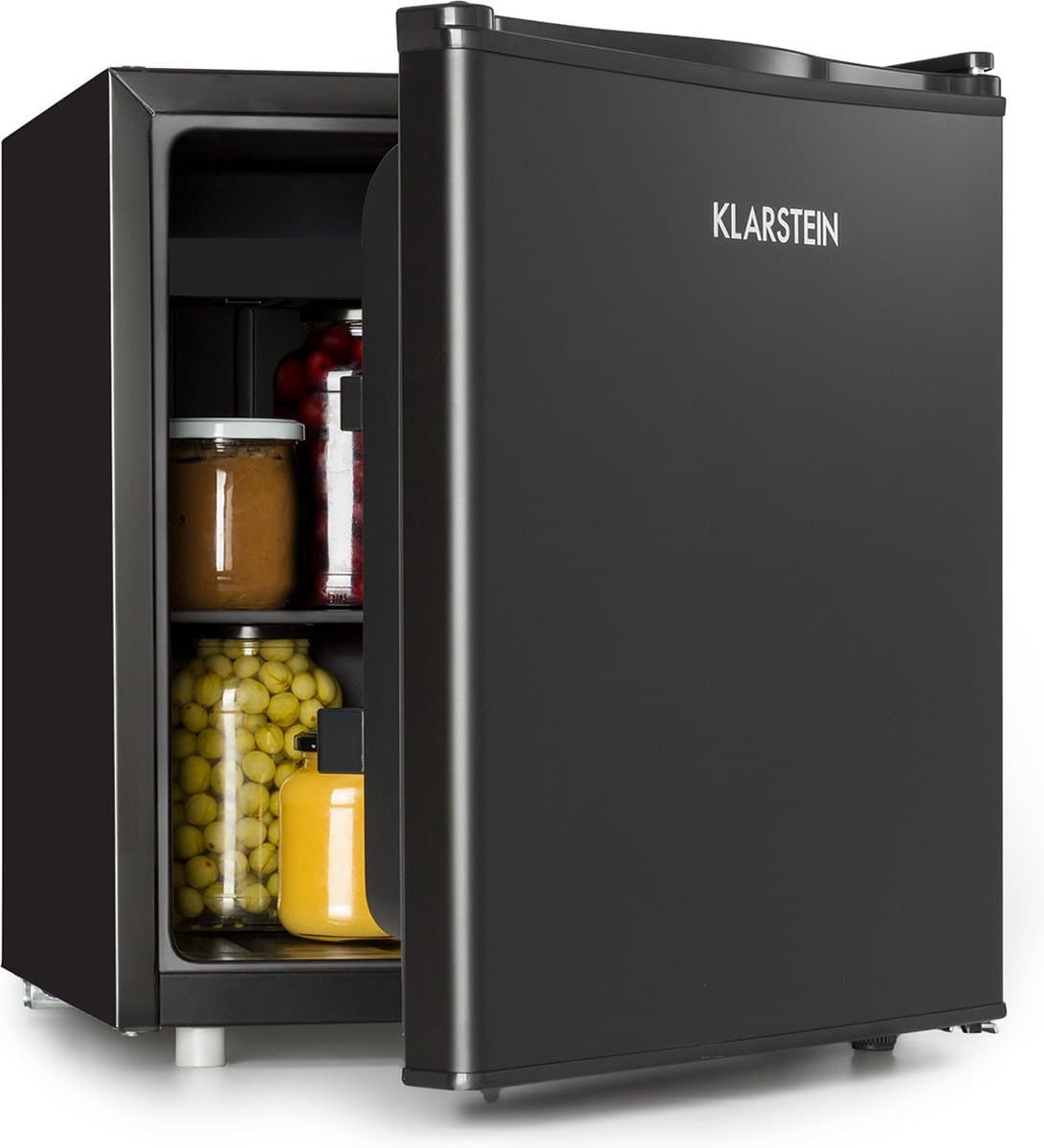 Klarstein Koelkast, Mini Koelkast voor Dranken, Koelkast met Vriesvak Klein, Kleine Koelkast Stil, Skincare Koelkast, Camping Koelkast, Mini Koelkast voor Kamer, Kantoor 0-10°C, 46L — afbeelding 1
