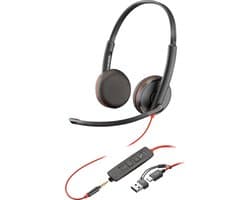HP Poly Blackwire C3225 – Over-ear headset – Kabel – Stereo – Zwart – Volumeregeling – Microfoon uitschakelbaar