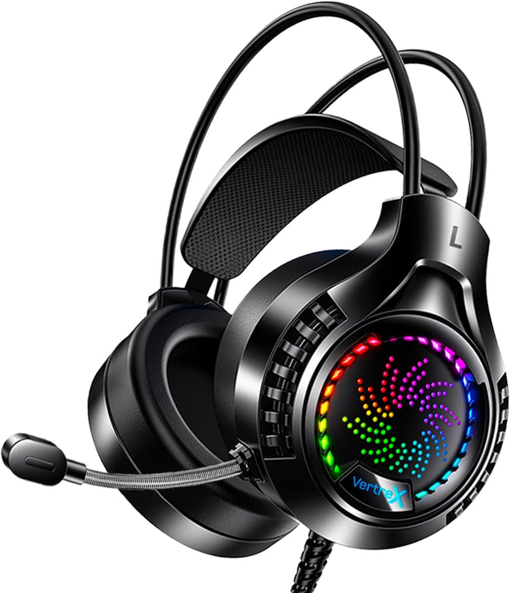 VERTREX Gaming Headset met Microfoon - Hoofdtelefoon - Headsets PC, PS5, PS4, Xbox, Nintendo Switch - 7.1 Surround Sound — afbeelding 1