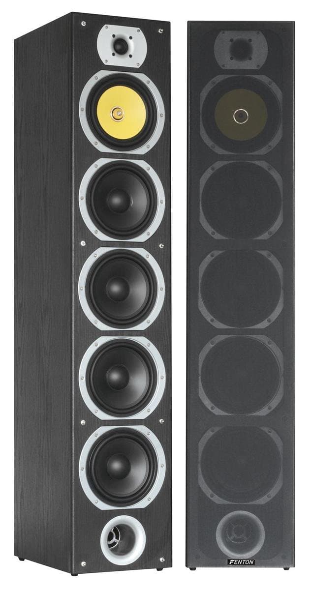 Hifi speakers - Fenton SHFT57B vloerstaande luidsprekers - 600W - 4-weg - Set van 2 — afbeelding 1