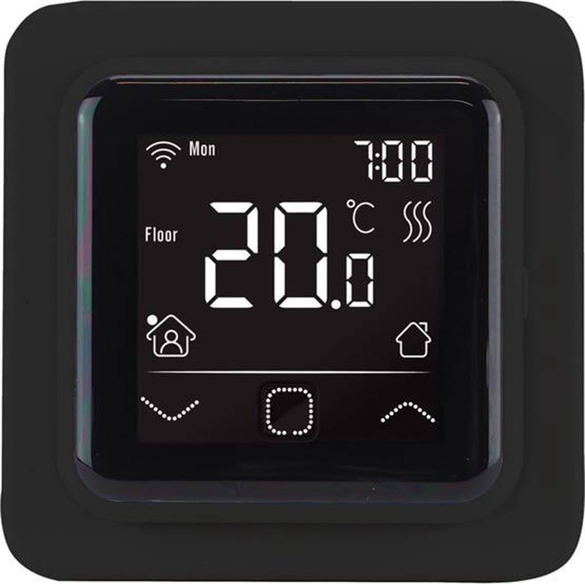 e-Heat C16 WiFi Klokthermostaat, RAL 9011 (Grafietzwart) — afbeelding 1
