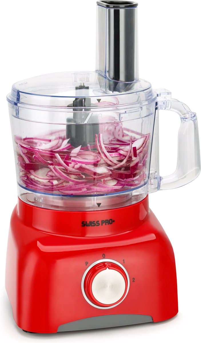Swiss Pro+ | Krachtige SP800 Retro Foodprocessor - 1.2 Liter - 13 Delig | Inclusief accessoires | Imperial Red — afbeelding 1
