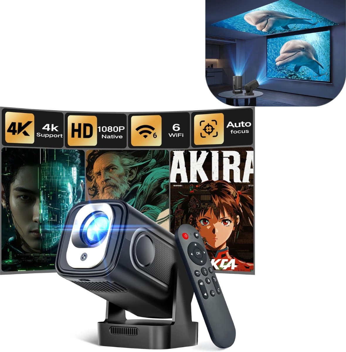 CLGP® Mini beamers - Projector - Mini beamer - Zwart — afbeelding 1