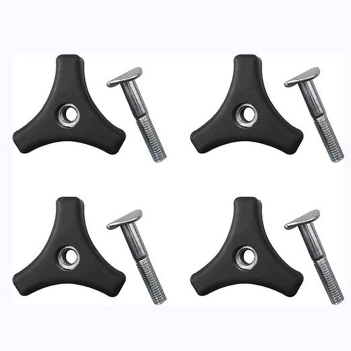 4-pack - Grasmaaier handvat schroeven - Universele grasmaaier moeren en bouten - Grasmaaier accessoires, vervangende bouten, driehoekige handgrepen, geschikt voor de meeste grasmaaiers — afbeelding 1