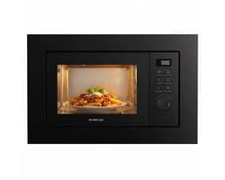 Inventum IMC6020FZWA Inbouwmagnetron met grill - 21L - 800W - 38cm - 8 kookprogramma's - Zwart