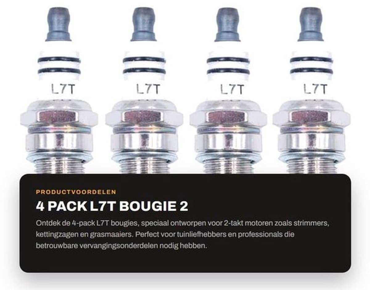 Bougie L7T 4-Pack - 2-Takt Bougie - Vervangende Accessoires - Universele Bougie - Hoogwaardige Kwaliteit - Verbeterde Motorprestaties - Spark Plug — afbeelding 1