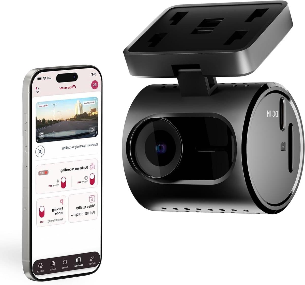 Compacte dashcam - Auto camera - Veilig rijden - 15K resolutie - 120 graden - Zwart — afbeelding 1
