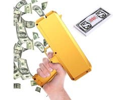 SnelShoppen - OBEST Money Gun Schietpistool, Neppapiergeld, Gouden Props Gun, Geldregen voor Feesten, Bruiloften, Party Games - Hoge Kwaliteit, Ultra
