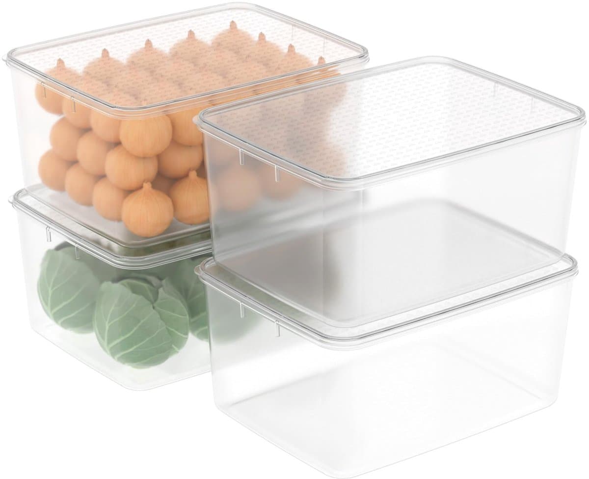 Omgoods - Set van 4 Voedselopslagdozen, 10L voor Magnetron en Vriezer — afbeelding 1