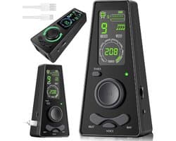 Digitale Metronoom - Elektronische Metronoom - 40-208 BPM - LCD-Display met Draaiknop - 9 Ritmepatronen en Instelbaar Volume - USB en 3 AAA-Batterijen - Voor Piano, Gitaar, Viool, Drums en Muziekoefening