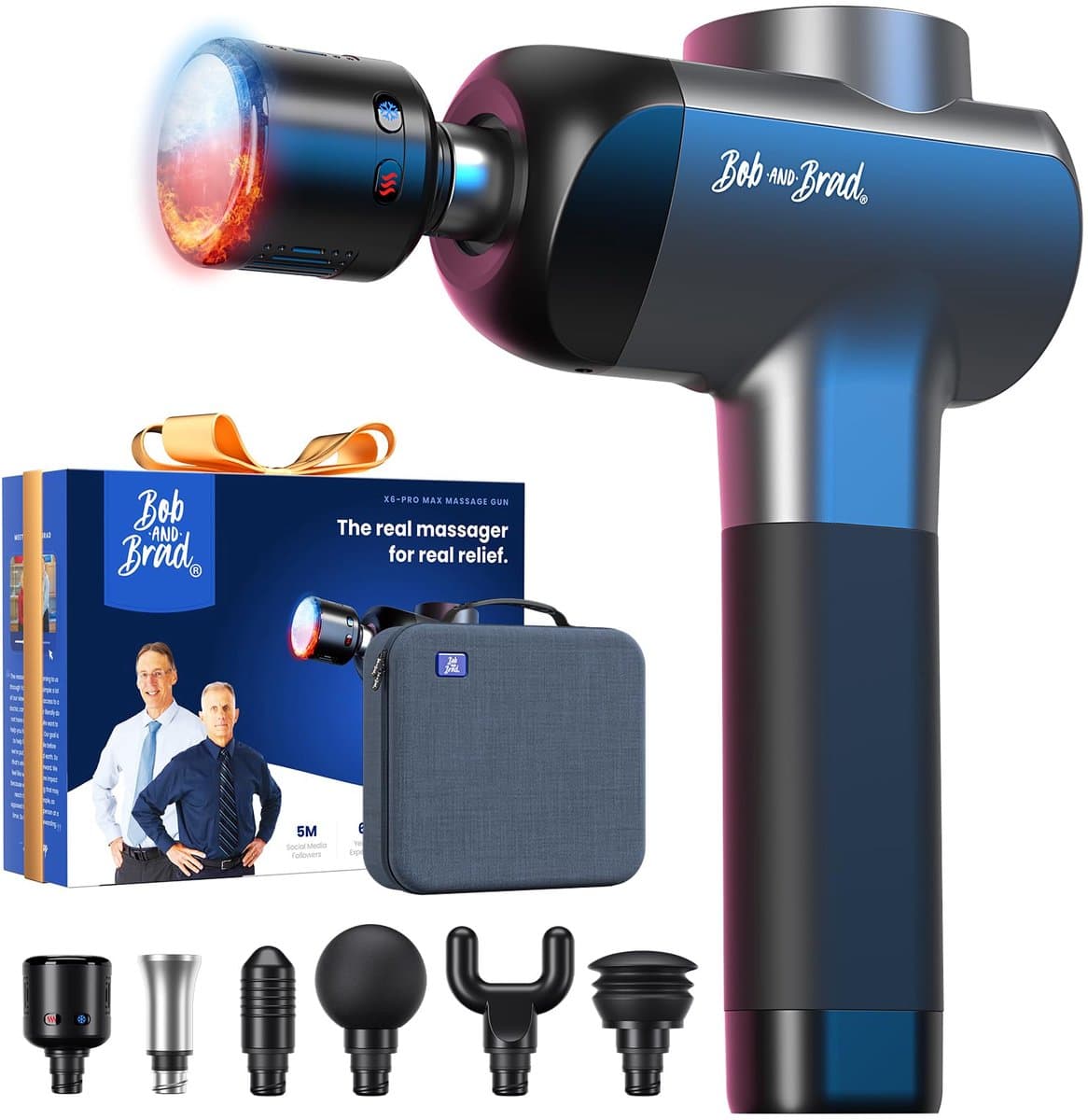 Massage gun met warmte en koude therapie elektrische spiermassage 11 mm diepe massage stil ontwerp 5 standen — afbeelding 1