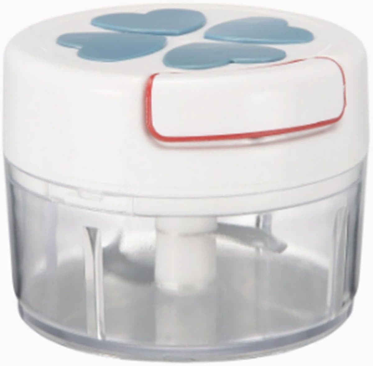 Keukenmachine Trekkoord - Mini Hakmolen - Snel Ingrediënten Snijden - 304 Roestvrijstalen Messen - Compact Formaat - Blauw — afbeelding 1