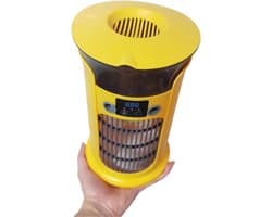 Luchtkoeler - Ventilatoren - Aircooler - Mini-draagbare airconditioner - Mobiele luchtkoeler - Mini airco - Bladloze ventilator - Stil - 880ml watertank - Met LED verlichting - Voor bureau en slaapkamer - Geel