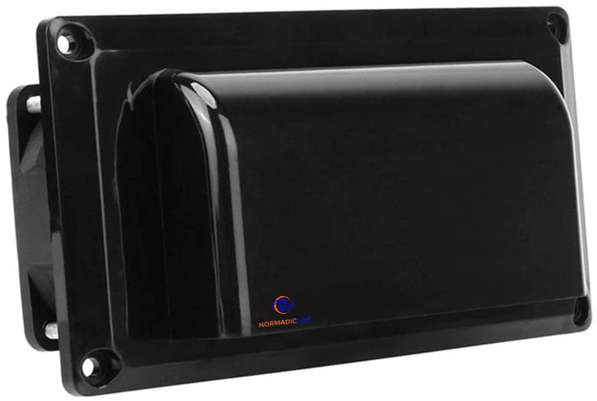 NormadicLife® - 12V Dubbele Ventilator voor Camper, Caravan & Boot - Wandventilator - Inbouwventilator - Actieve Luchtventilatie - Zwart — afbeelding 1