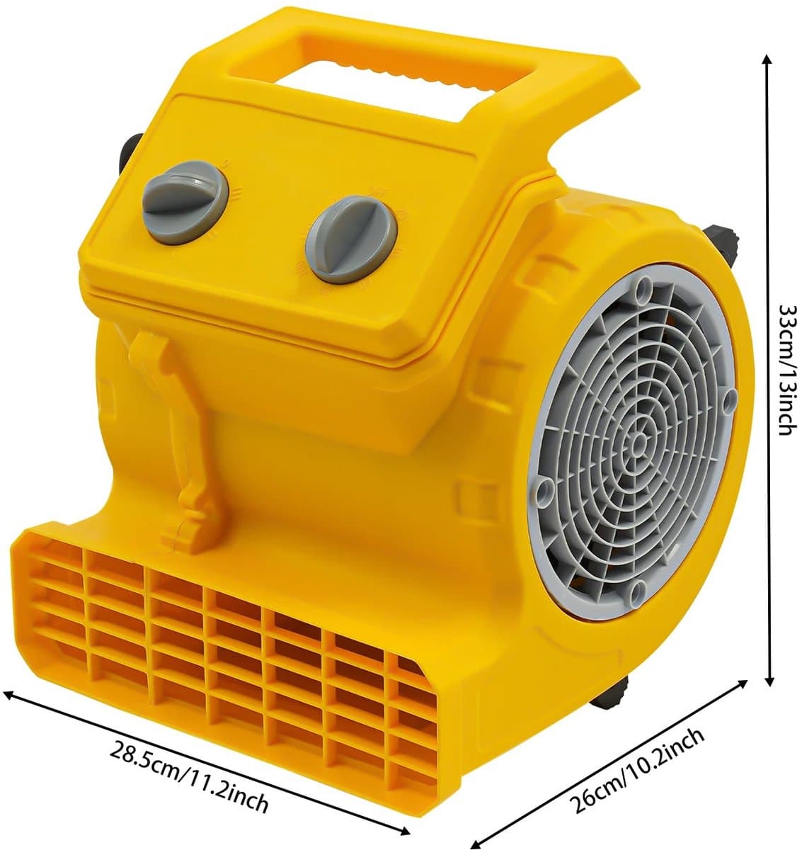 Archi Vloerdroger 250W – Ventilatie – Industriële Blower – 3 Snelheden – Timer Tot 120 Minuten – 220V EU – Geel — afbeelding 1