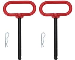 Dailygoods- Trekhaakpen 3/8 x 4 Inch - Trekhaak voor Aanhangwagens - Trekhaakpennen voor Grasmaaier - Slijtvast Koolstofstaal - Veiligheidsclip met Sterke Klemkracht