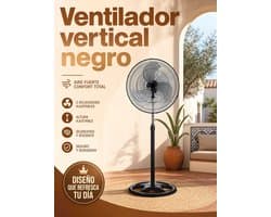 Wentinkmo Verticale staande ventilator - 45cm diameter verstelbare - hoogte tot 130cm - 3 snelheden