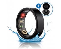SyncGear Smart Ring - Slimme Ring voor Heren & Dames Met Oplaadcase - Menstruatiecyclus - Activity Tracker - SpO2 - Stappenteller - Hartslagmeter - Nederlandse App - Maat 9 (Europese Maat 59) - Kleur: Zwart